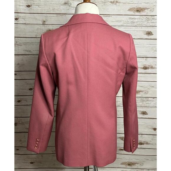 Pendleton Petite classic corpcore rose pink wool single-breasted blazer Size 8 - Picture 6 of 9